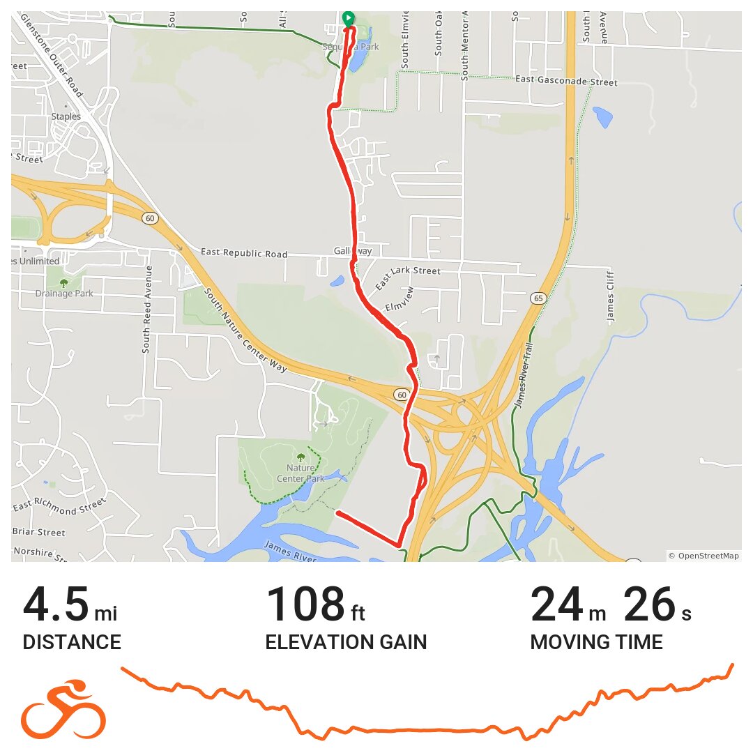 Kt A bike ride in Springfield, MO