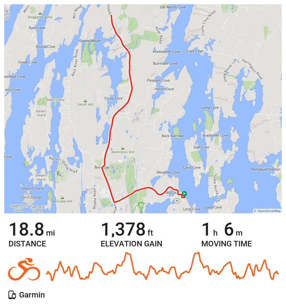 07/22/16 A bike ride in Boothbay, ME