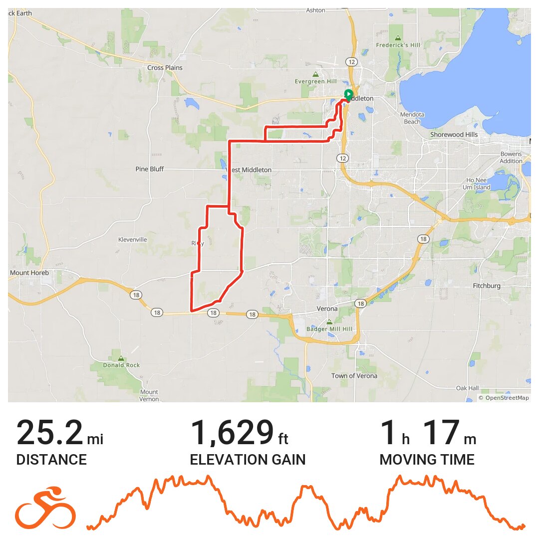 Middleton Dairy Ridge A bike ride in City of Middleton, WI