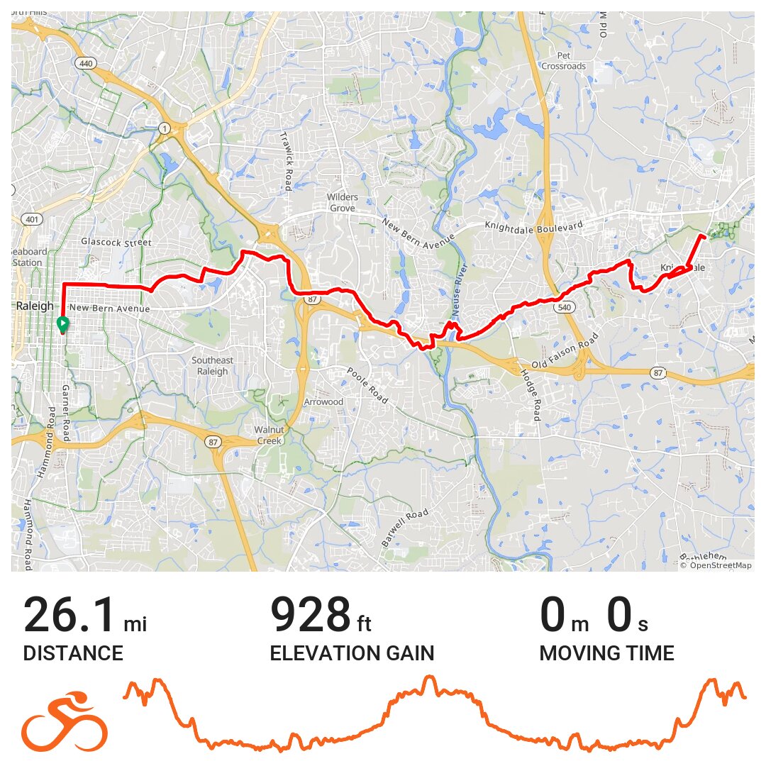 Transfer Company to Oak City Brewery, Knightdale · Ride with GPS