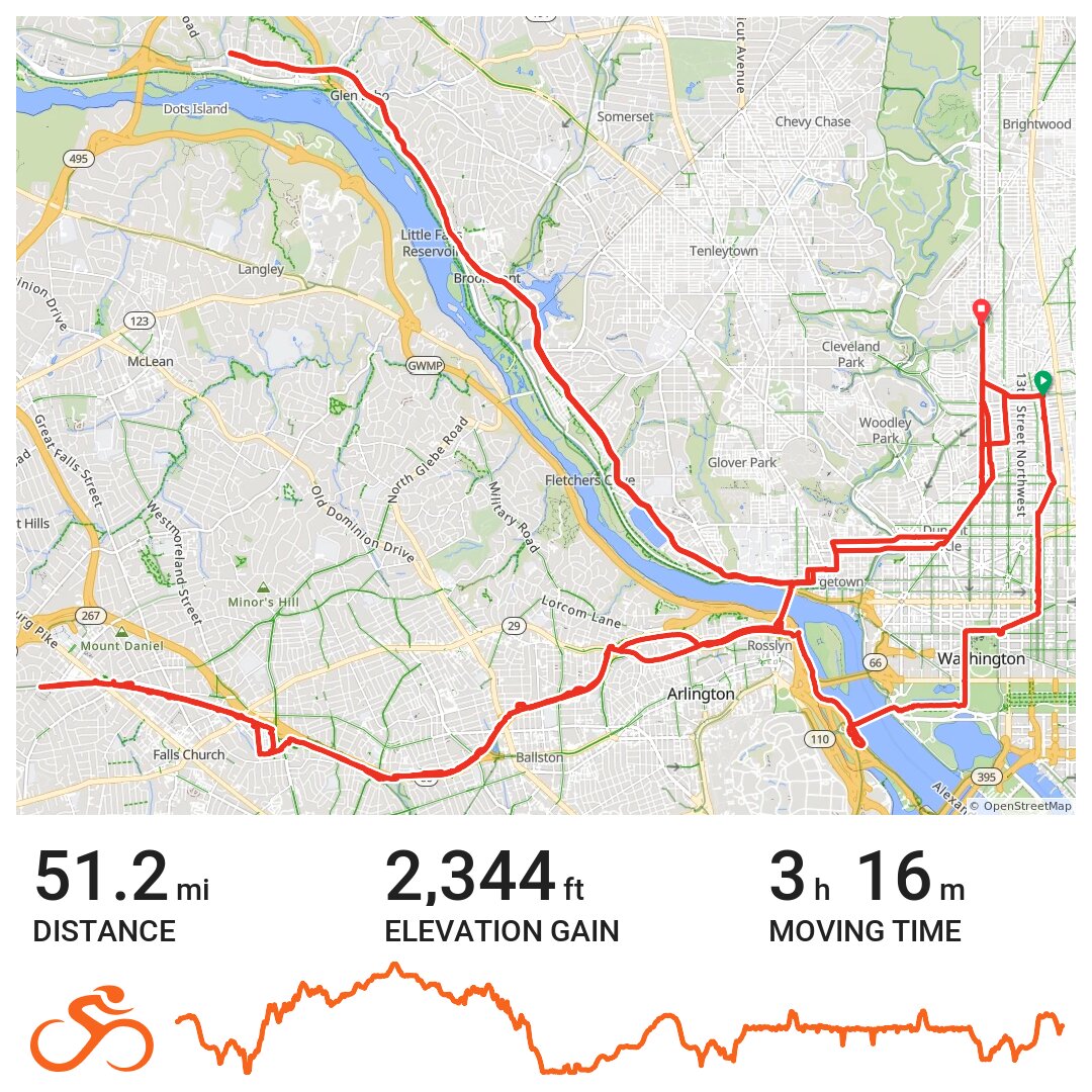 10/23 morning ride A bike ride in Washington, DC