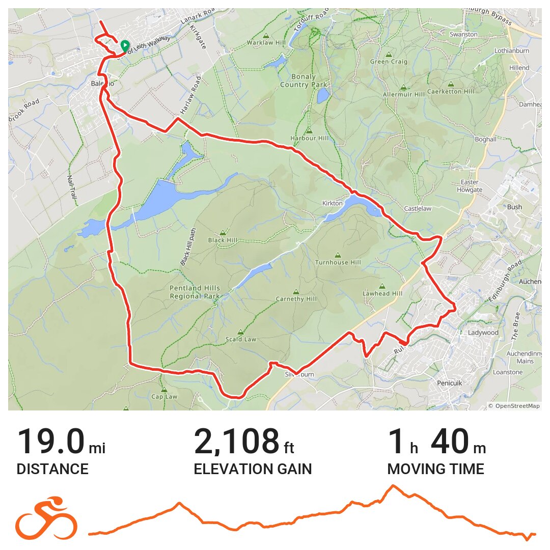 Maidens Penicuik Silverburn A bike ride in Balerno, Scotland