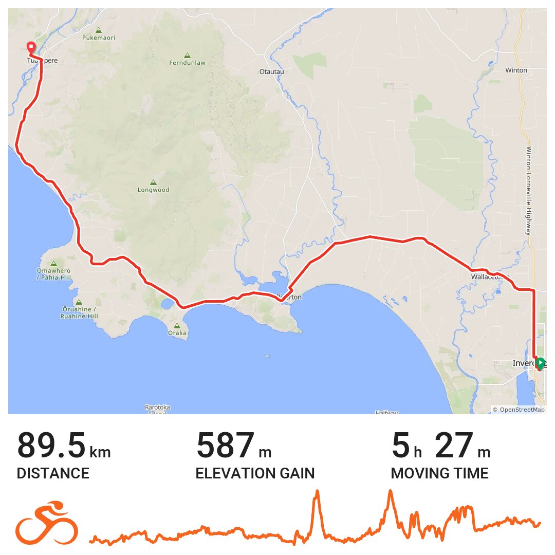 Invercargill to Tuatapere · Ride with GPS