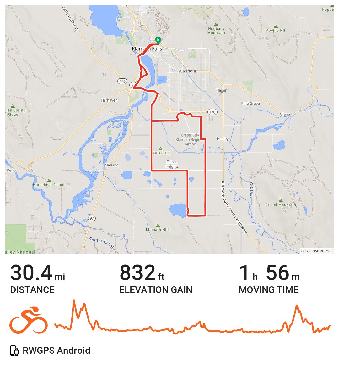 07/19/23 A bike ride in Klamath Falls, OR