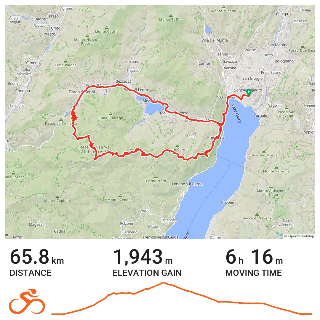 Fahrradwege Gardasee Karte MTB Gardasee Tremalzo on A bike ride in Riva del Garda, TAA