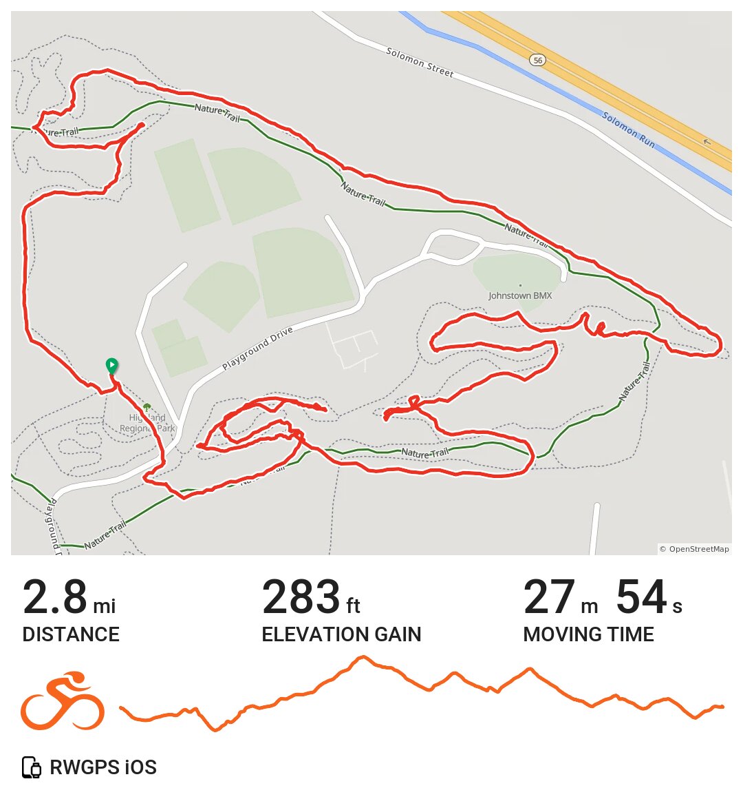 Highland HS A bike ride in Johnstown, PA