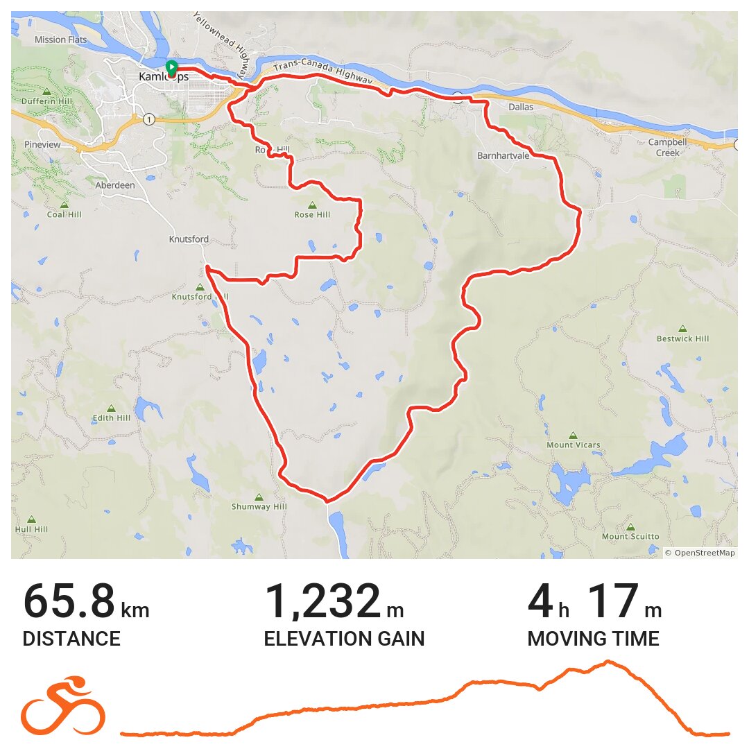 Campbell Creek Rose Hill Lop A bike ride in City of Kamloops, British