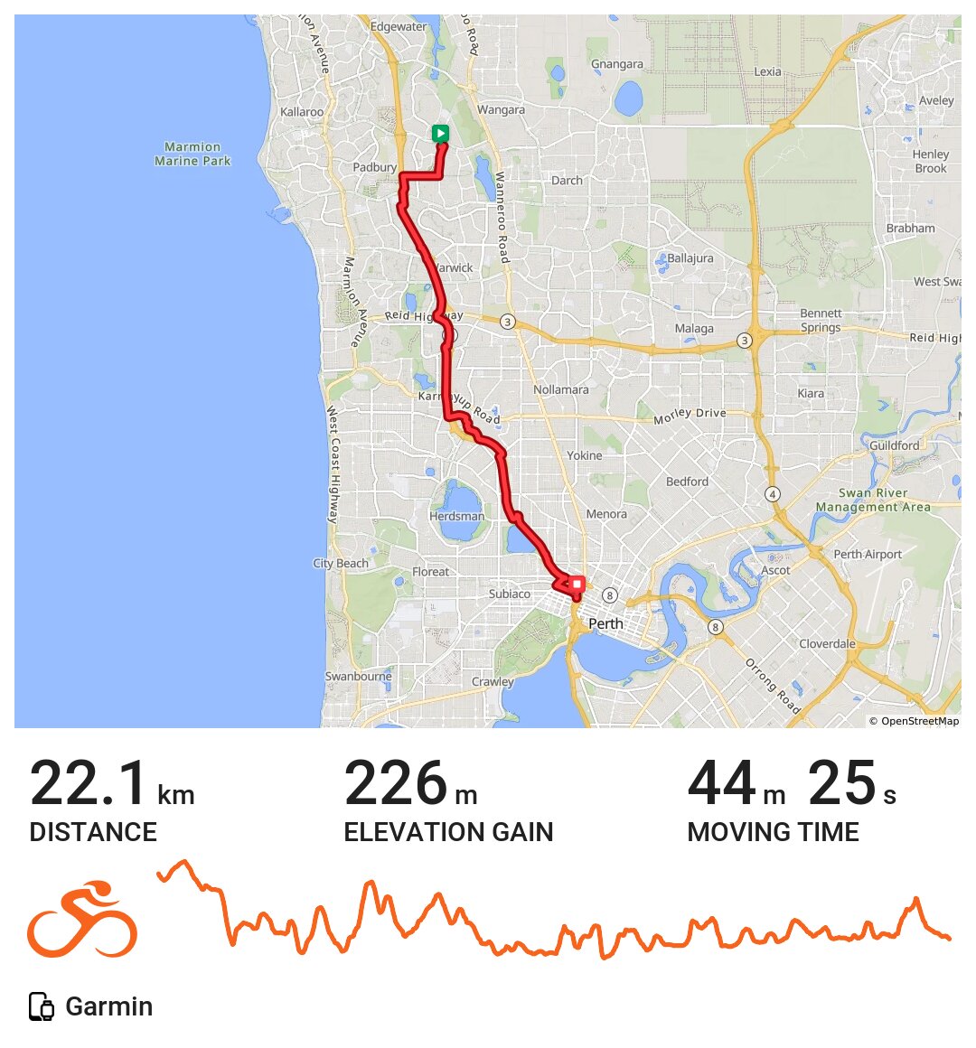 07/04/17 A bike ride in Joondalup, Western Australia