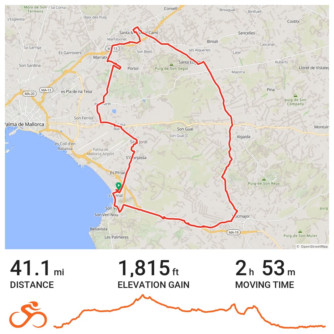 Santa Eugenia majorca · Ride with GPS