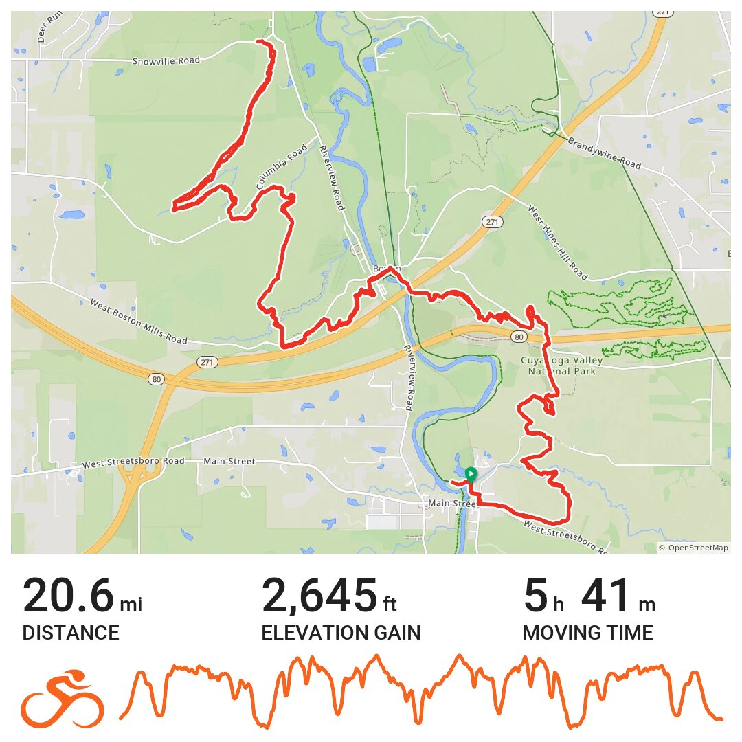 Buckeye Trail Hike, Peninsula Jaite out and back A bike ride in