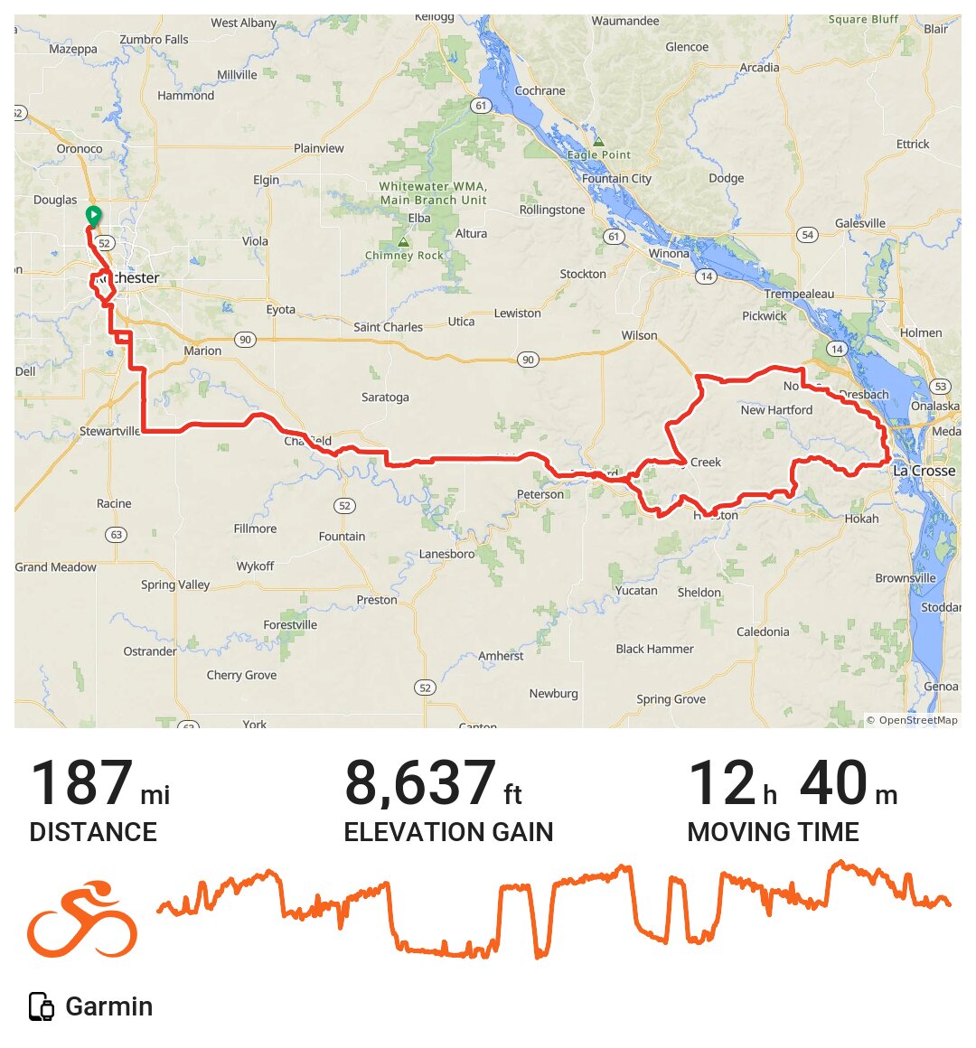 Rochester Money Creek 300k Brevet A bike ride in Rochester, MN
