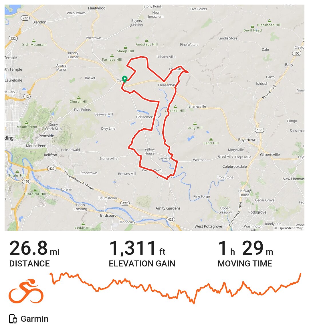 05/23/17 A bike ride in Oley, PA