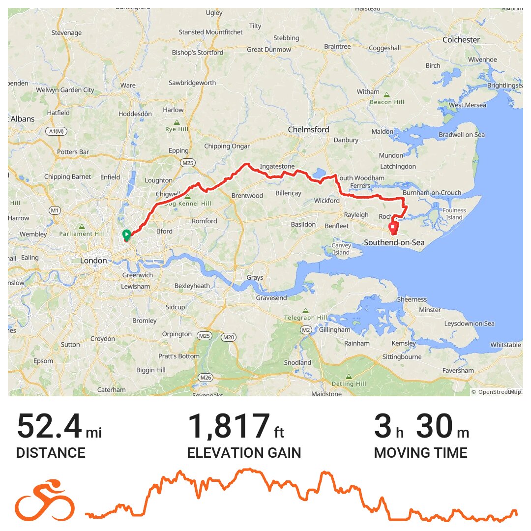 London to Southend A bike ride in London Borough of Tower Hamlets