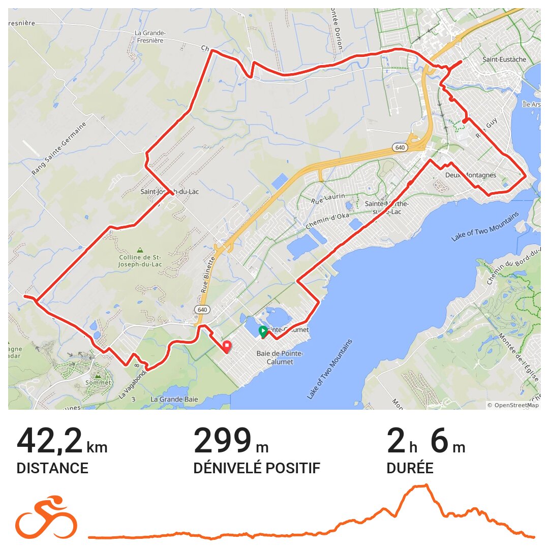 Saint Joseph du lac (est vers ouest) 18 juin 2017 · Ride with GPS