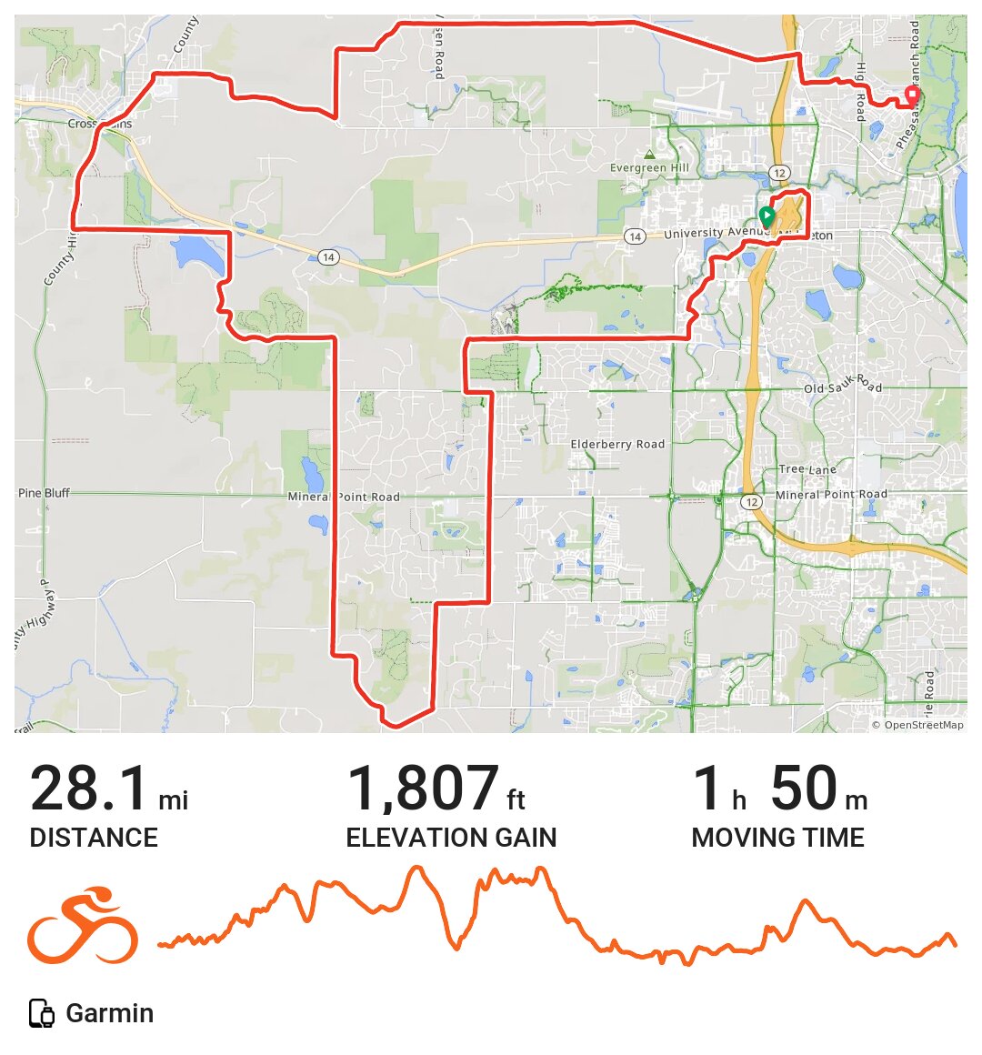 07/04/17 A bike ride in City of Middleton, WI