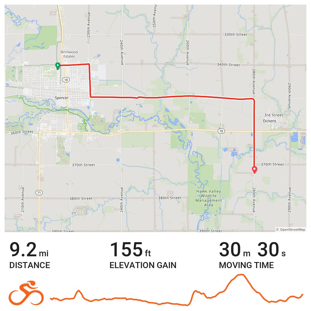 07/24/17 A bike ride in Spencer, IA