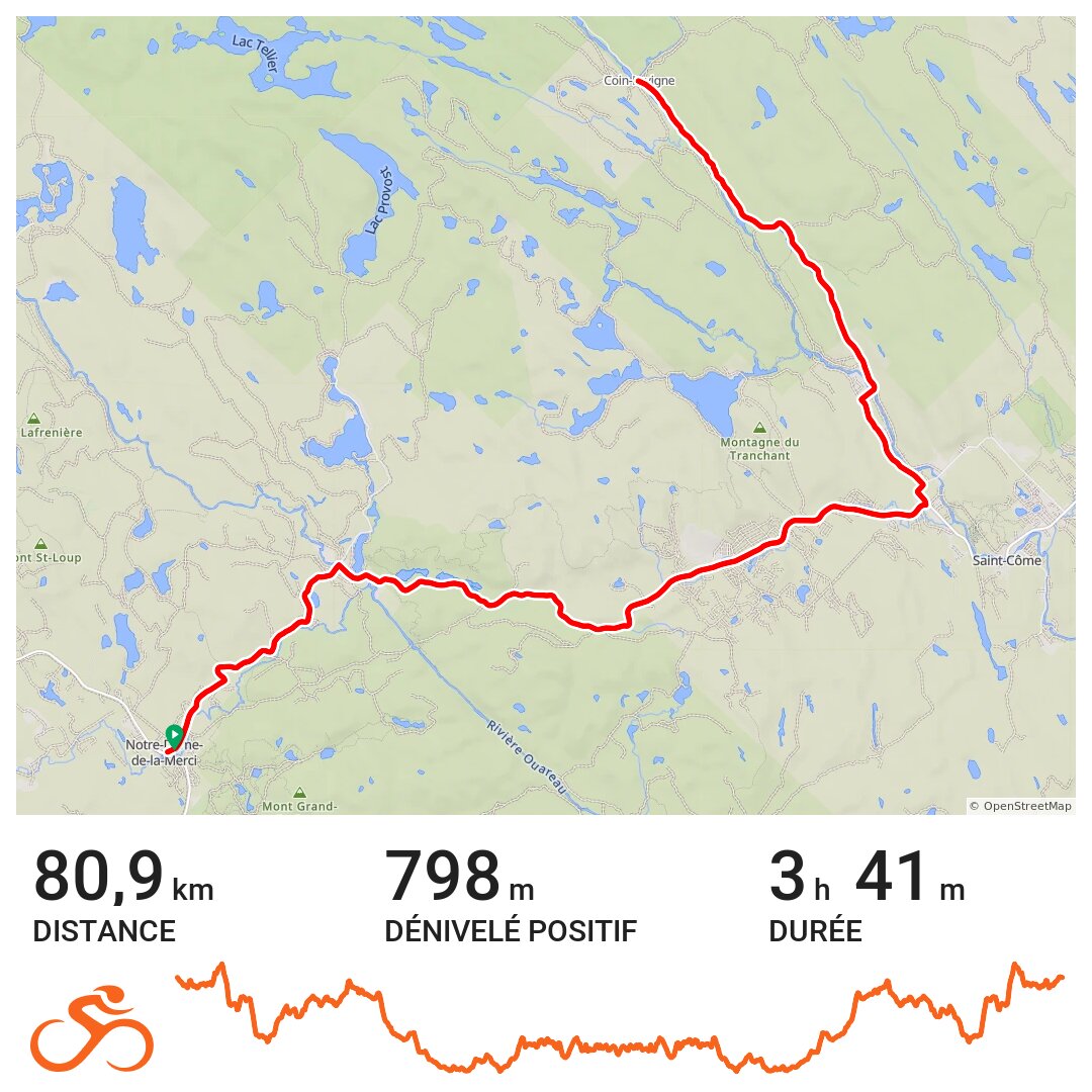 Vélo Sortie Jacques Landry A bike ride in NotreDamedelaMerci, Québec