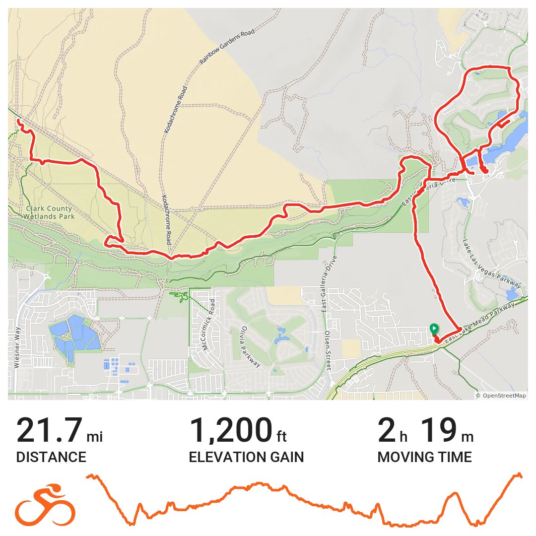 First ride of the Wetlands Loop Trail A bike ride in Henderson, NV