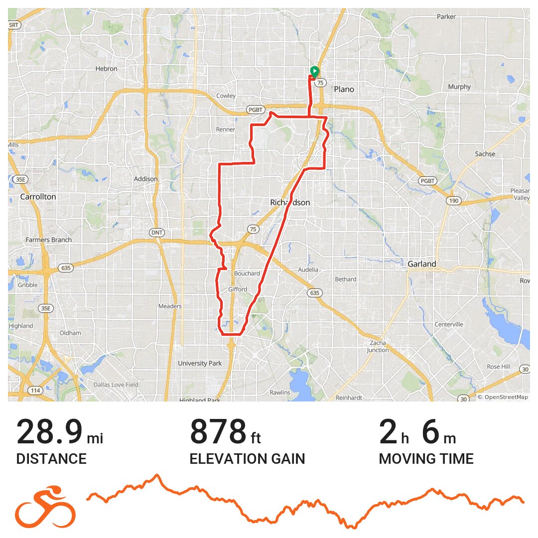 10/01/17 A bike ride in Plano, TX
