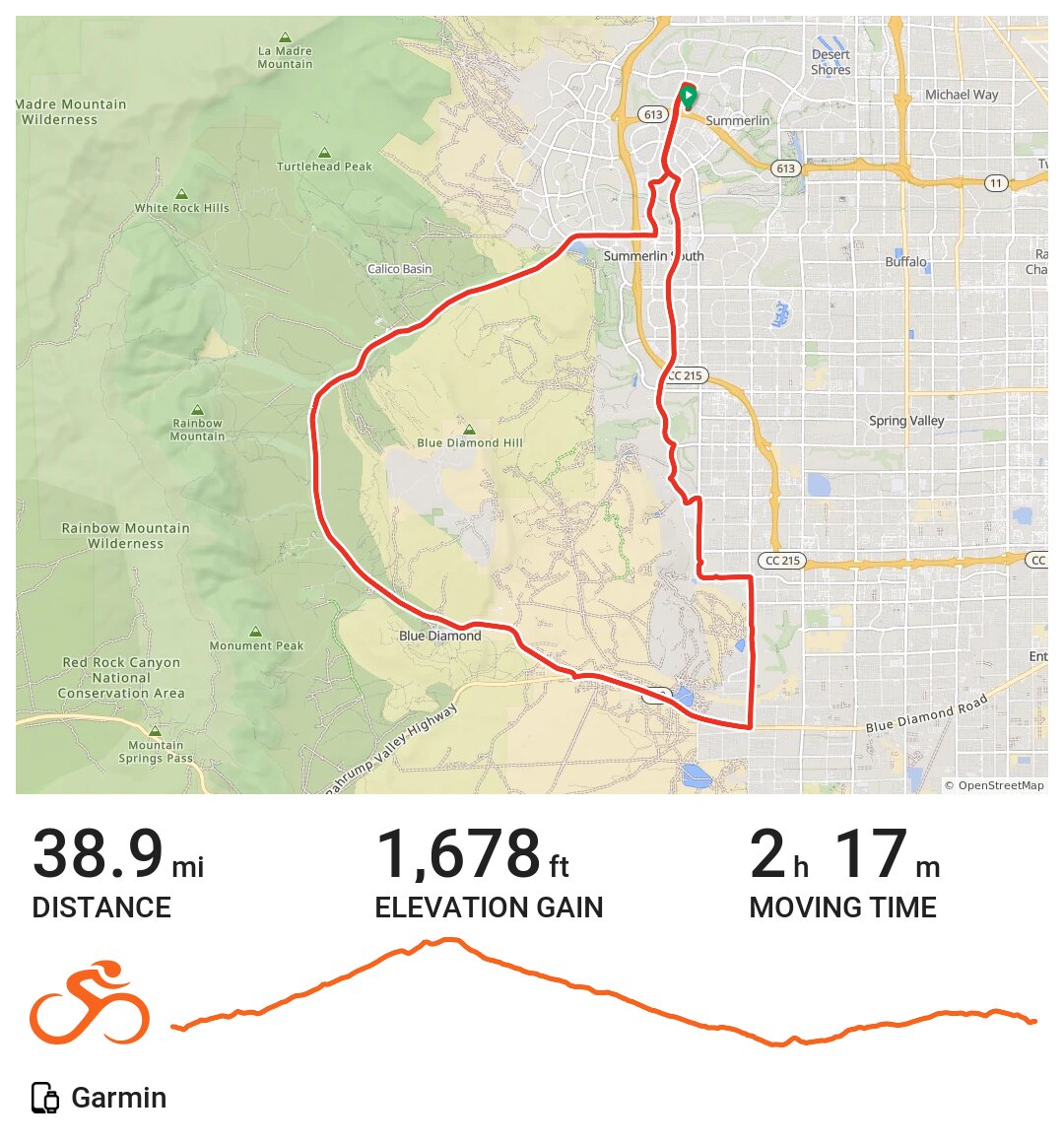 10/24/17 A bike ride in Las Vegas, NV