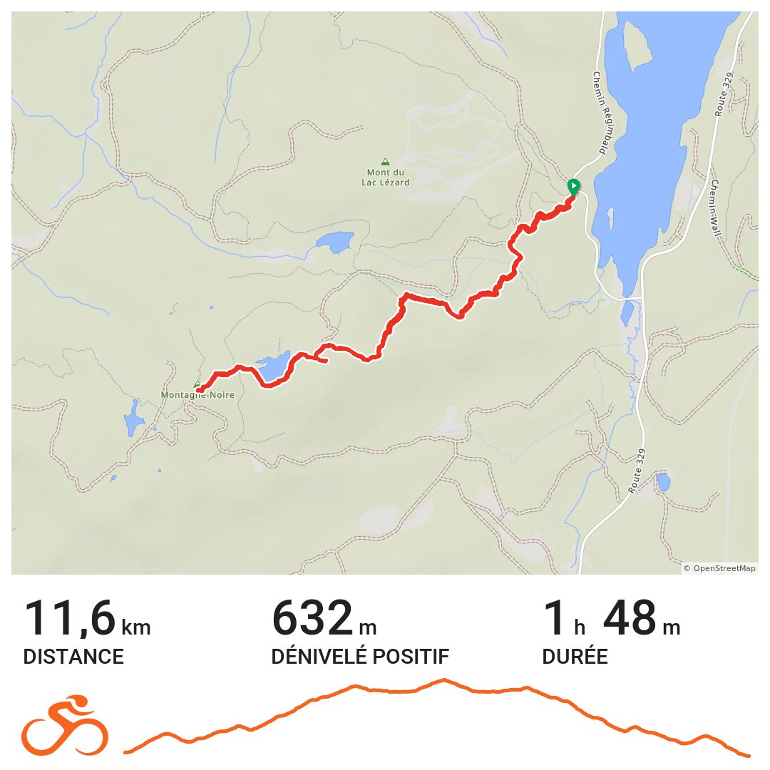 Sommet Montagne Noire A bike ride in SaintDonatdeMontcalm, Québec