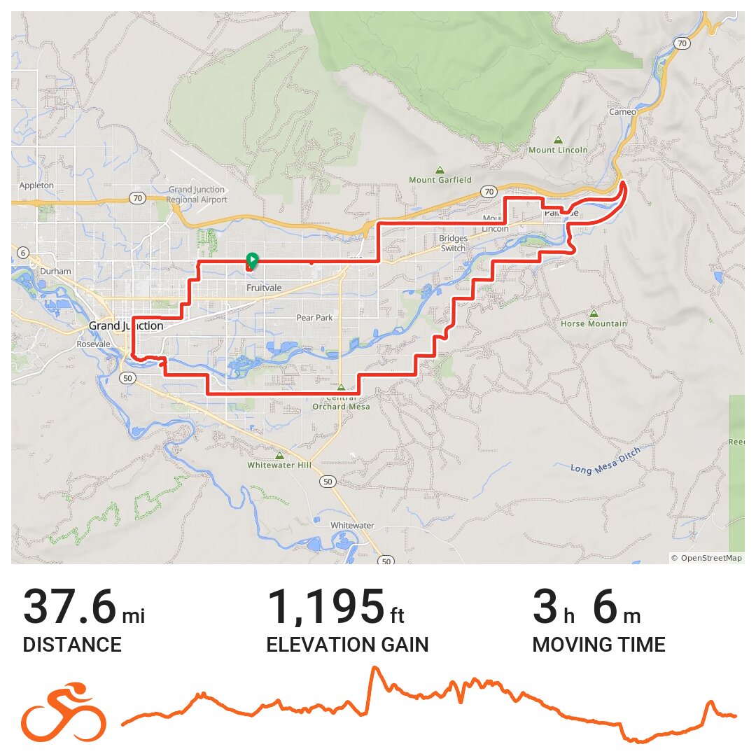 03/31/18 A bike ride in Grand Junction, CO
