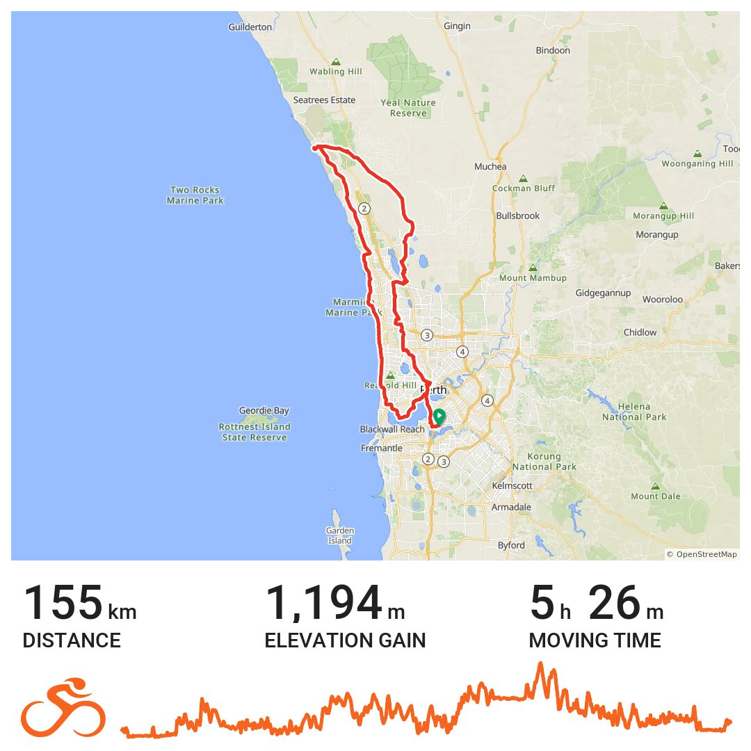 29/04/18 A bike ride in Perth, Western Australia