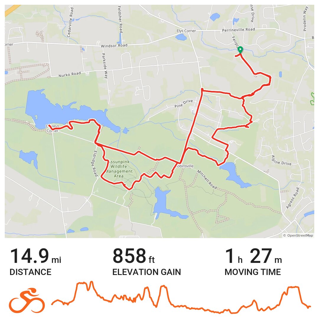 05/02/18 A bike ride in Millstone Township, NJ