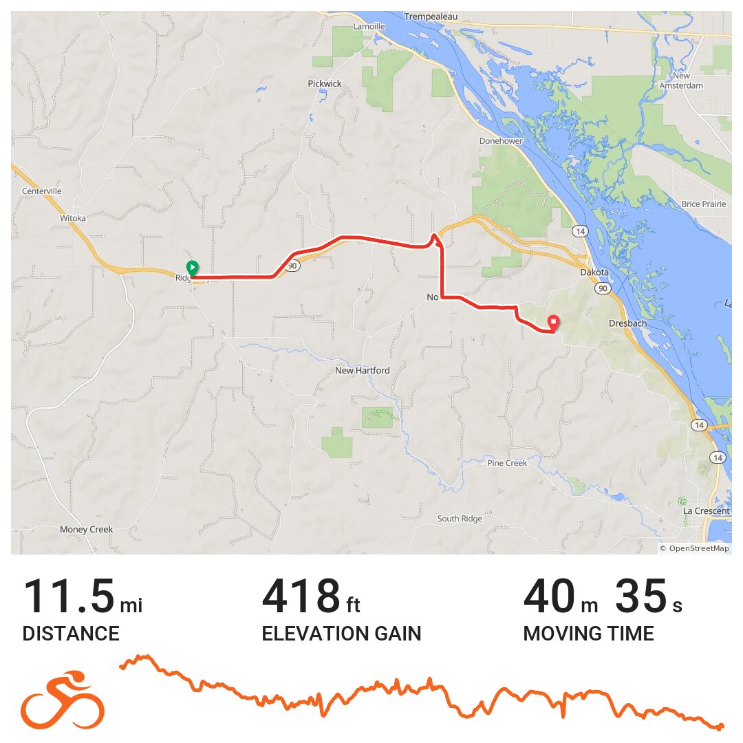 05/05/18 A bike ride in Winona County, MN