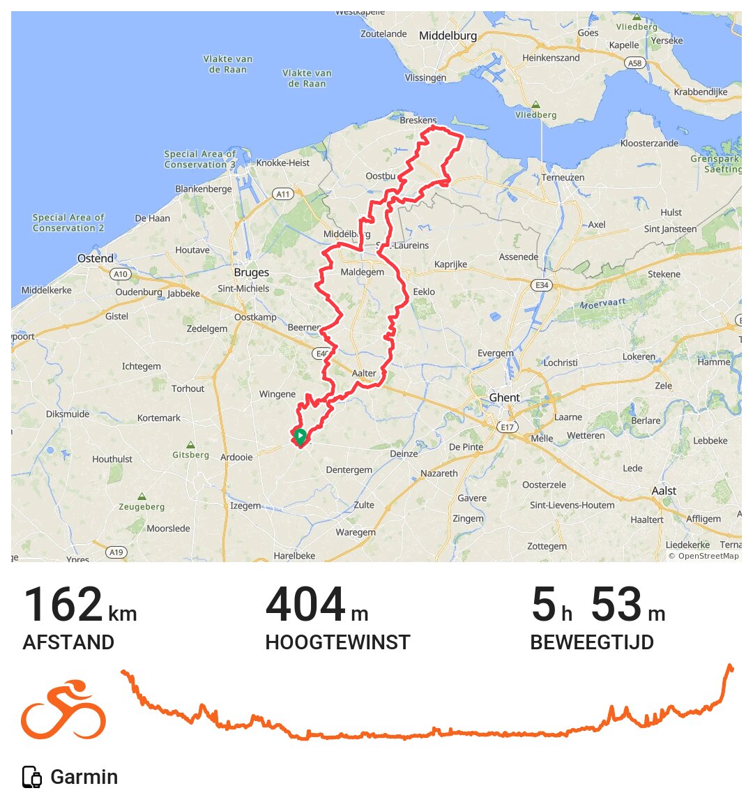 Kaart Nederland Tielt Tielt>Breskens A bike ride in Tielt, Vlaanderen