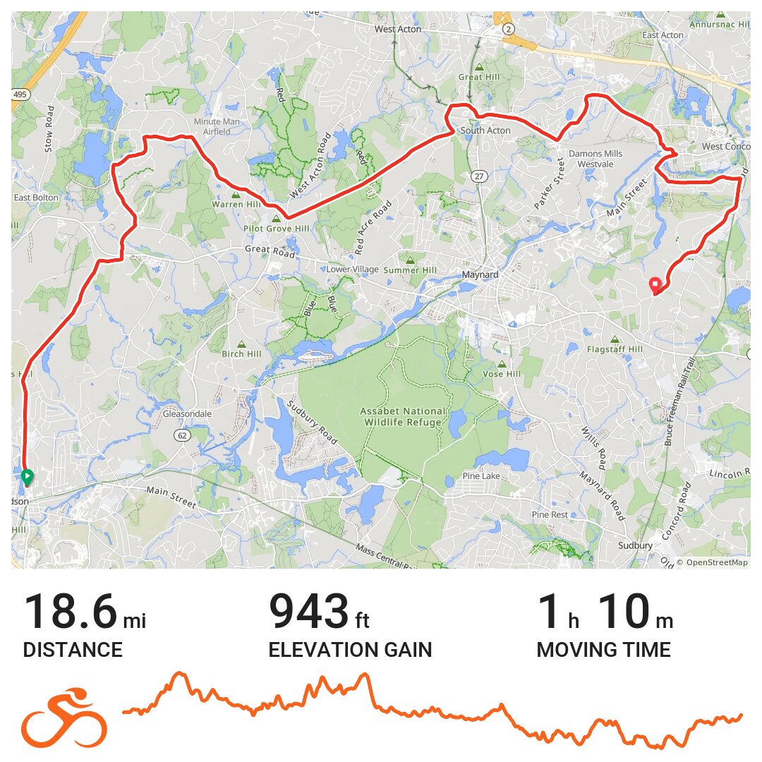 05/31/18 A bike ride in Hudson, MA