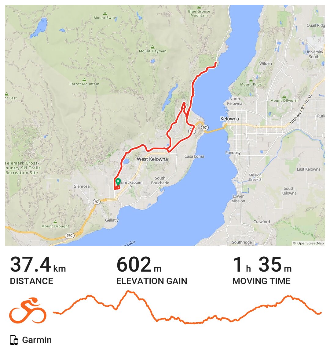 07/07/18 A bike ride in West Kelowna, British Columbia