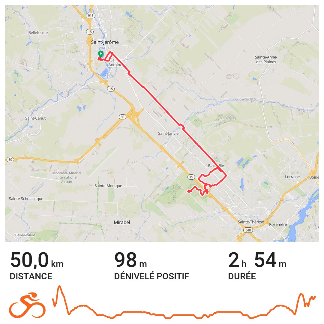 Sortie St Jérome à Domaine Vert · Ride with GPS