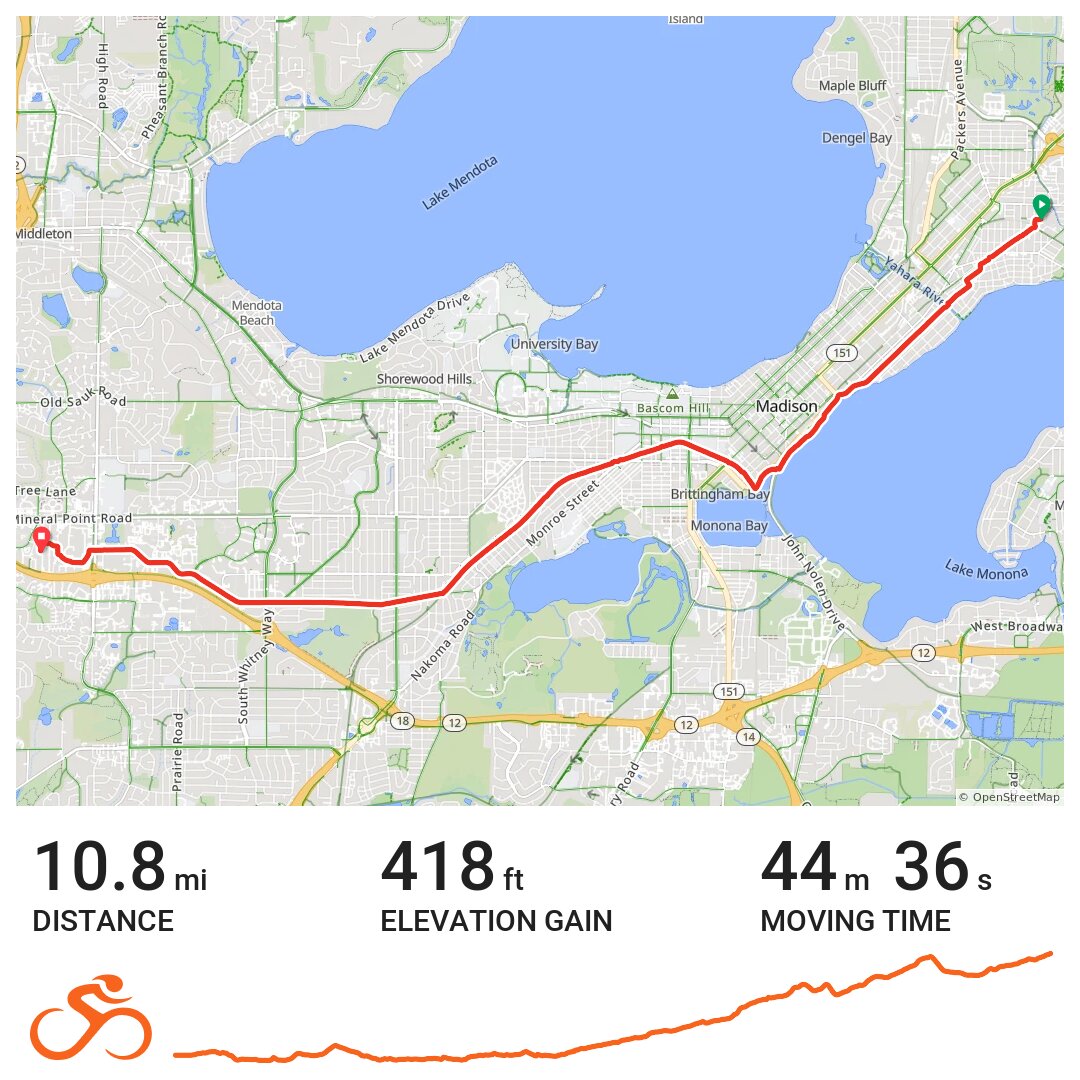 07/13/18 A bike ride in Madison, WI