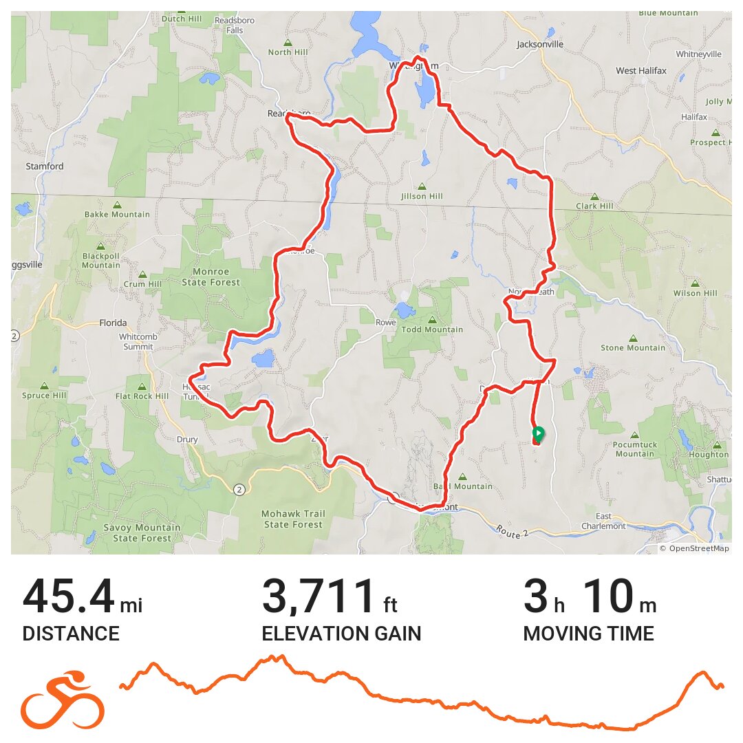 Deerfield river loop · Ride with GPS