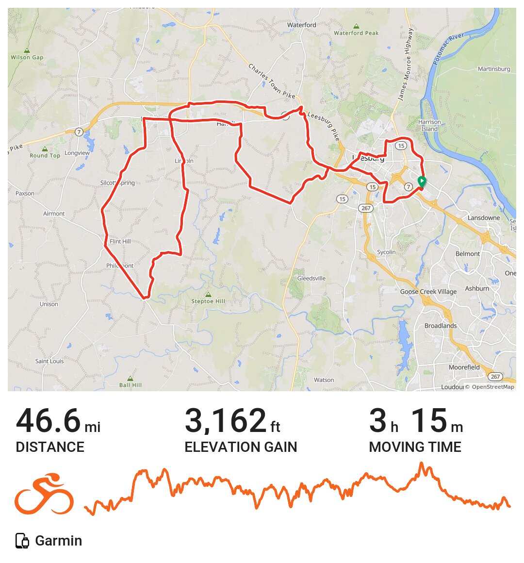 07/29/18 A bike ride in Leesburg, VA