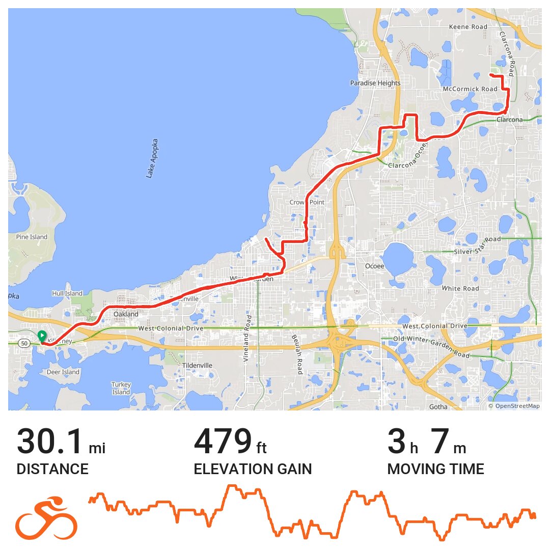 West Orange Trail A bike ride in Oakland, FL