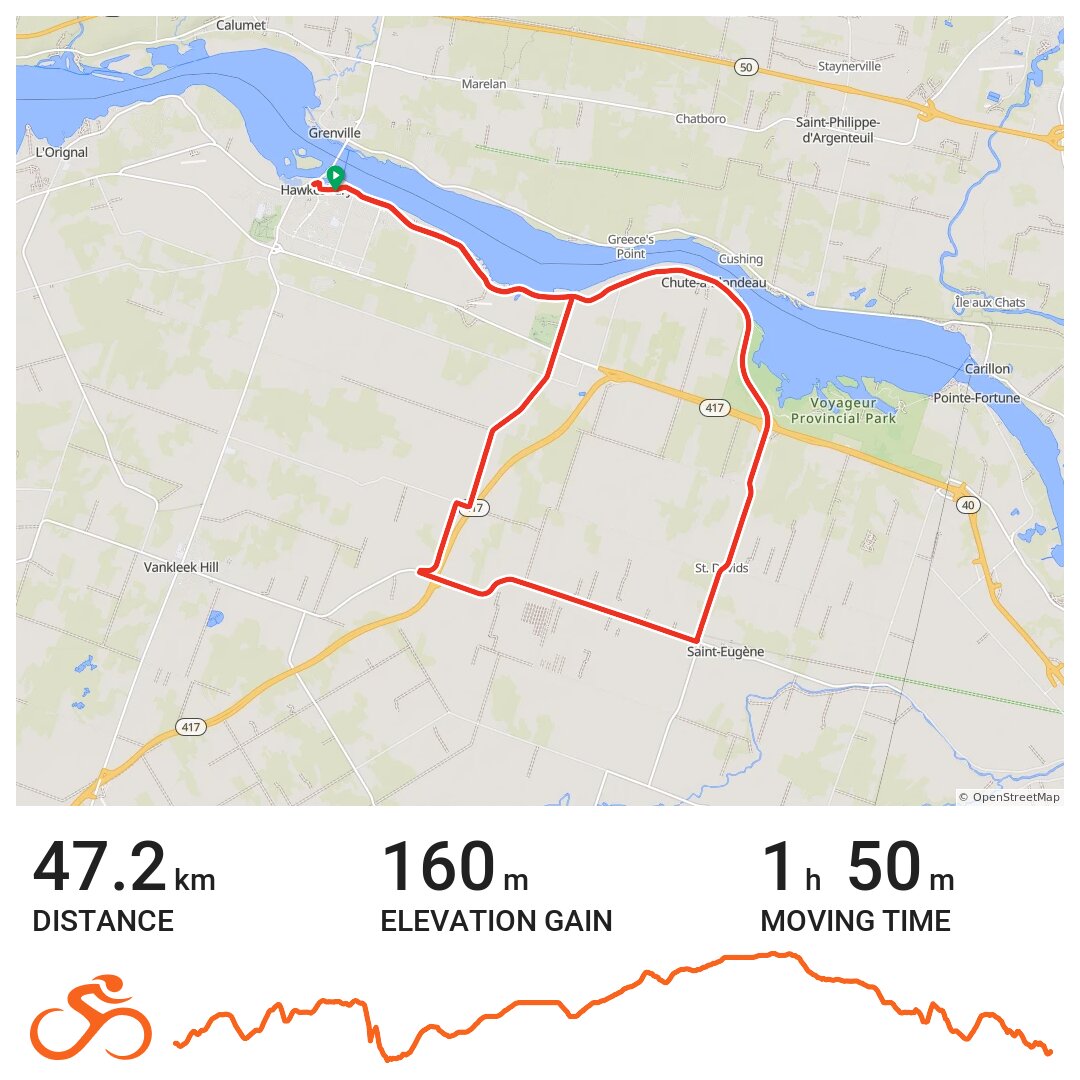 07/30/18 P9 49 Km StEugène, Ontario A bike ride in Hawkesbury, Ontario