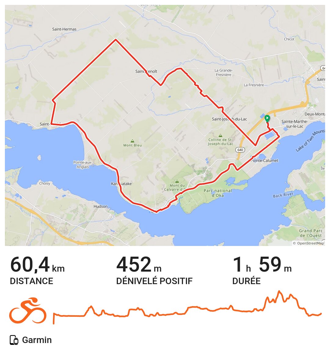 28/07/18 A bike ride in SainteMarthesurleLac, Québec