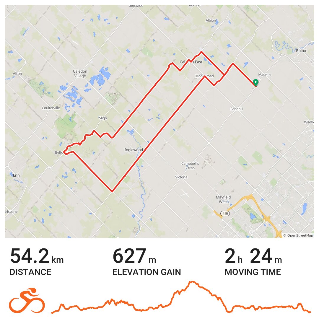 Caledon A bike ride in Sandhill, Ontario