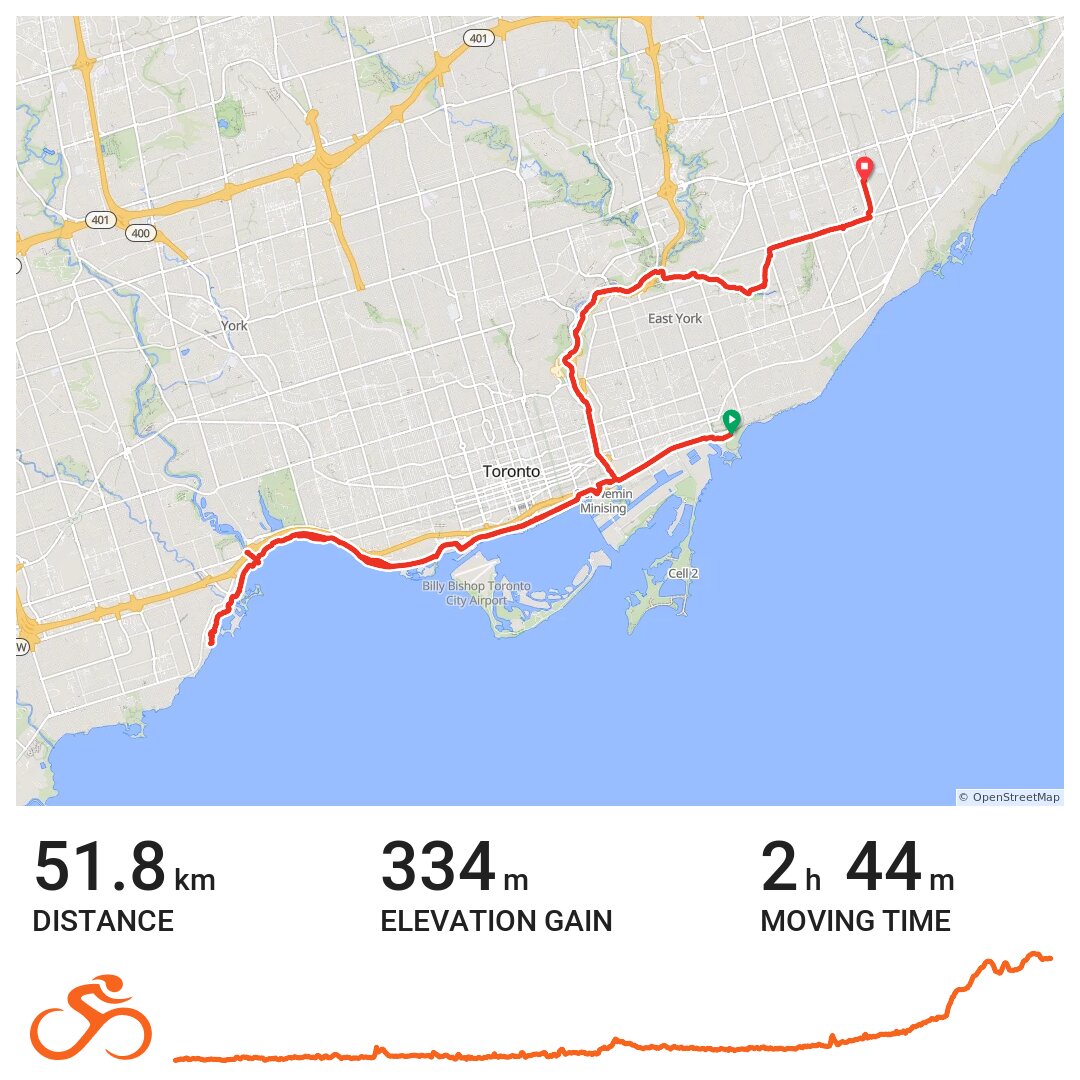 Toronto Lakeshore Bike Path Map Another lakeshore ride A bike ride in Toronto, Ontario
