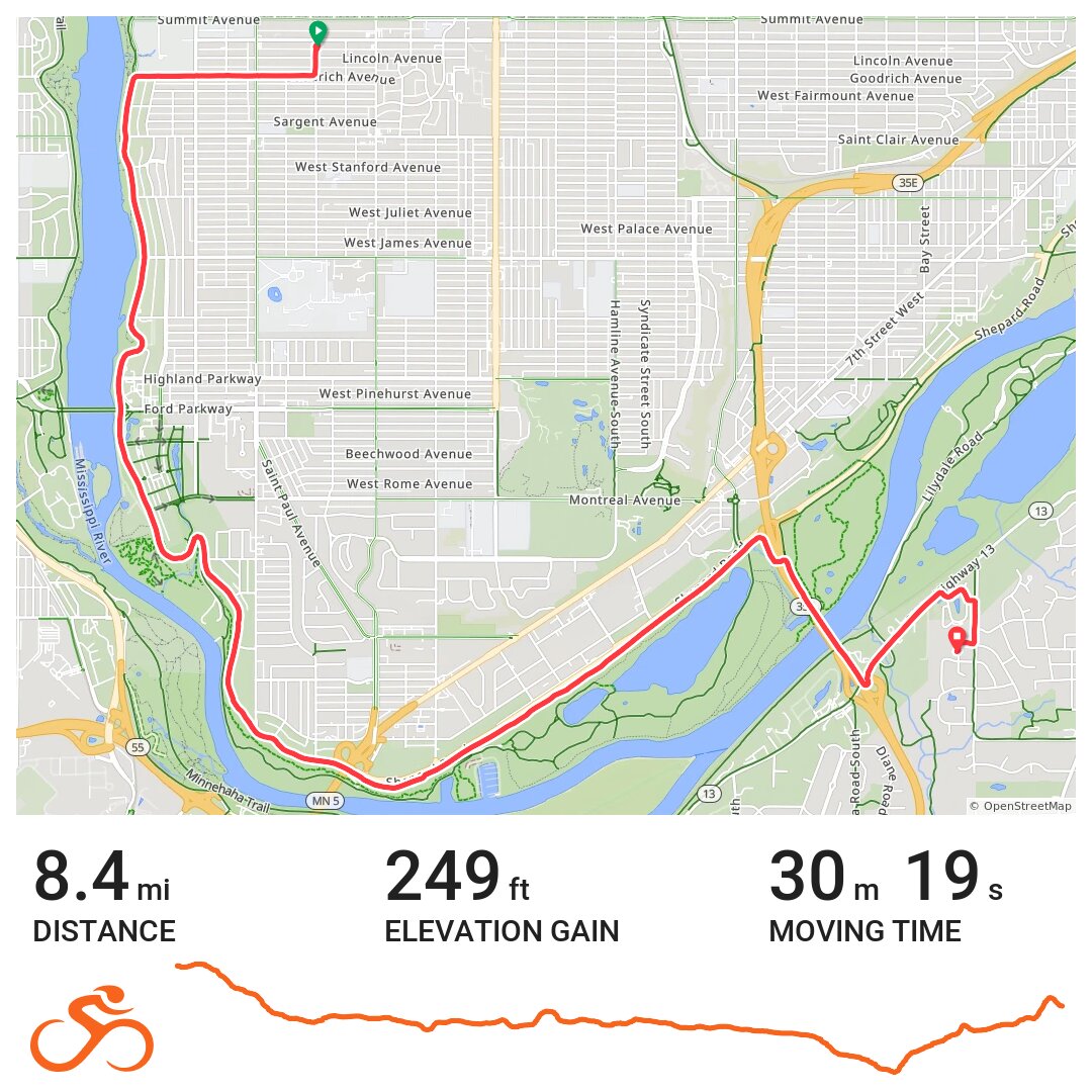 From GP A bike ride in Saint Paul, MN