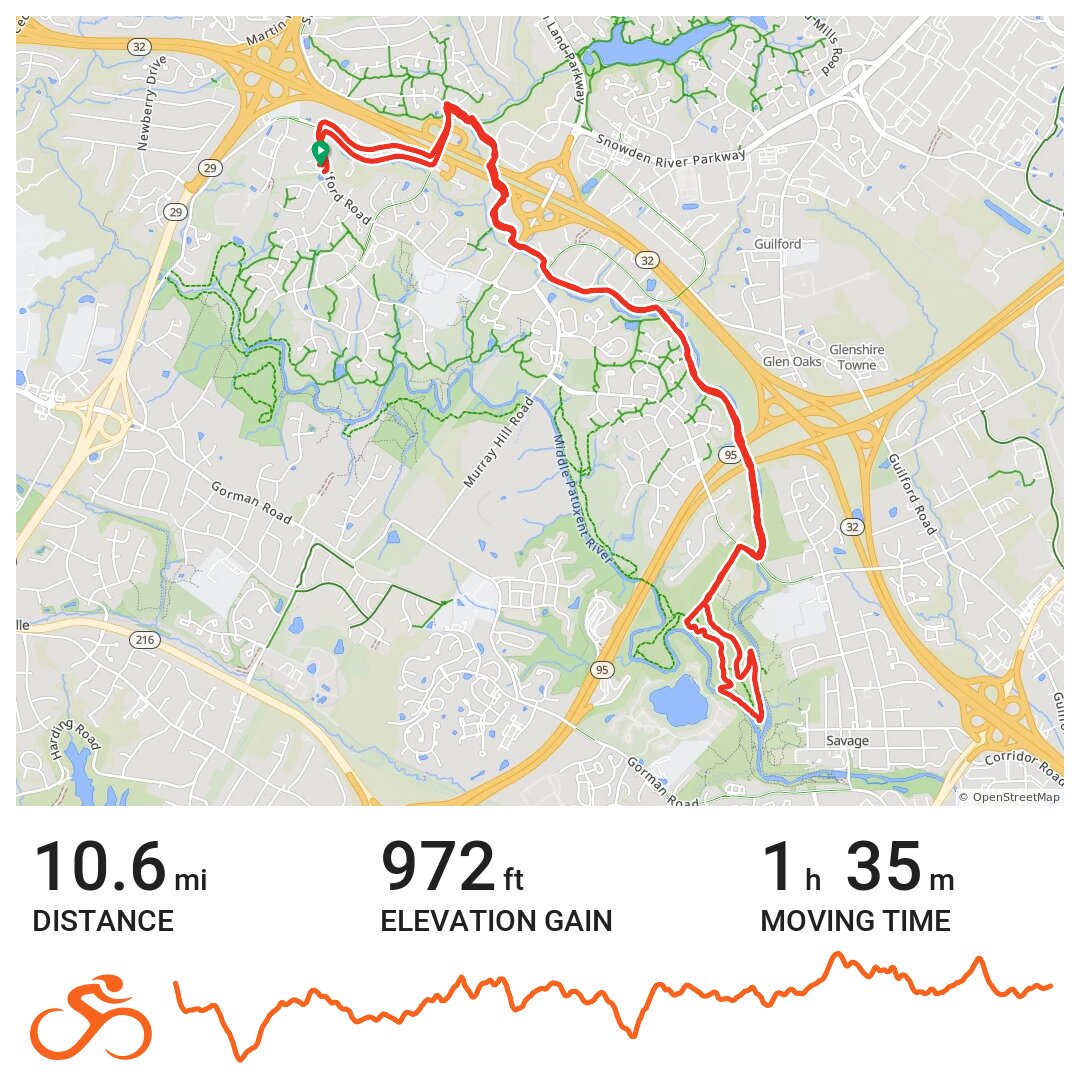 CA/Savage Mill Trail Run A bike ride in Columbia, MD