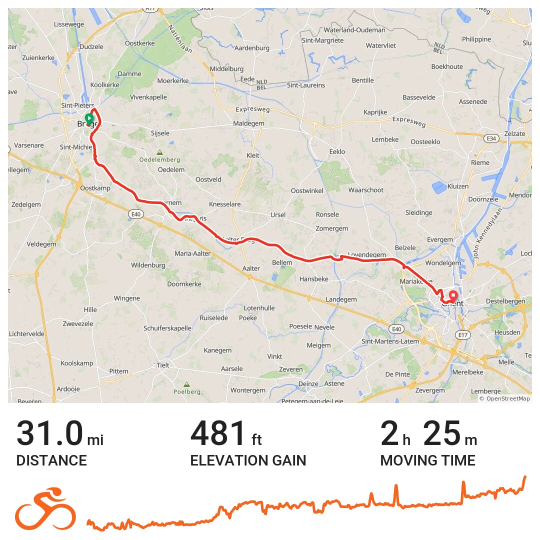 Euro2014 Bruges to Ghent · Ride with GPS