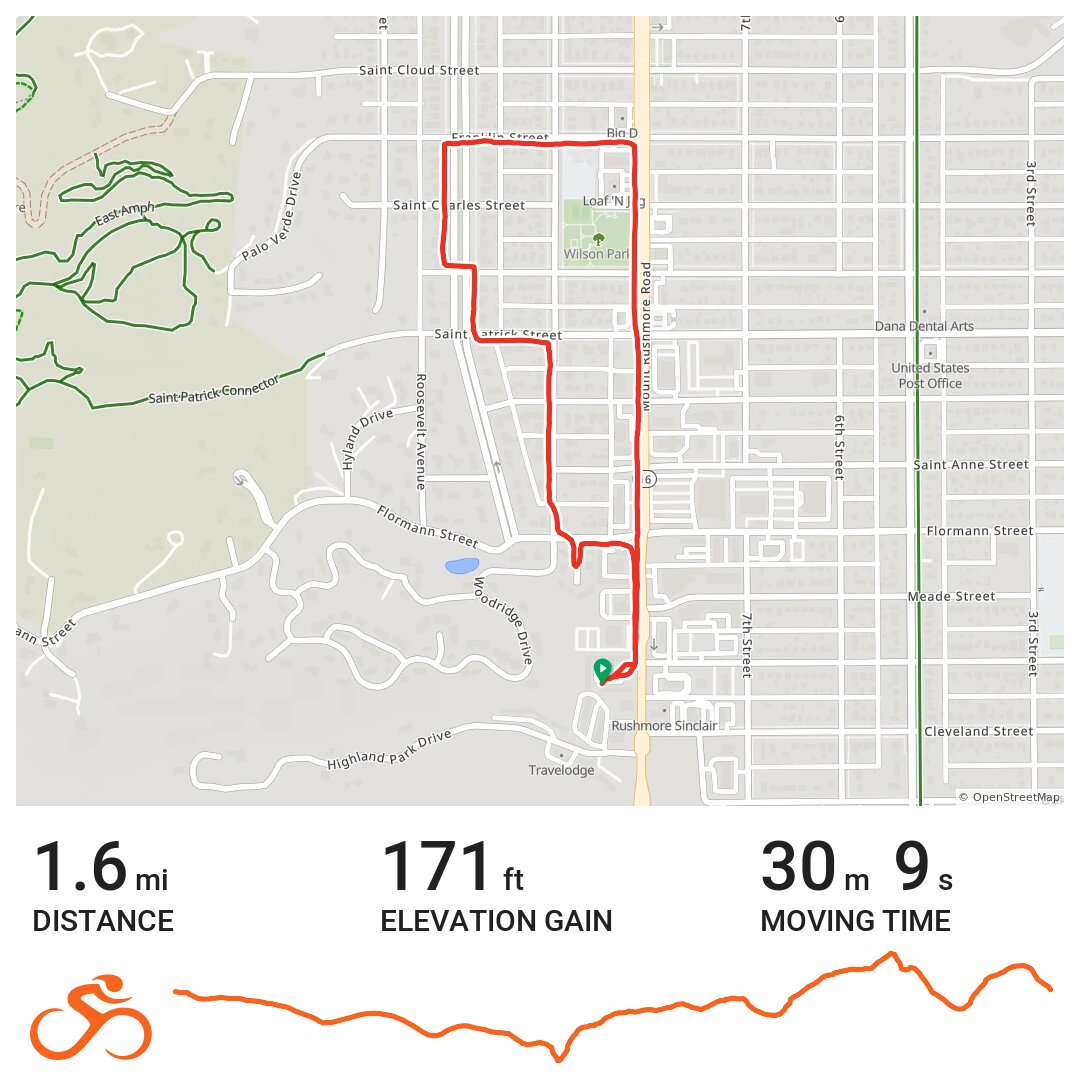 110701 Rapid City, SD A bike ride in Rapid City, SD