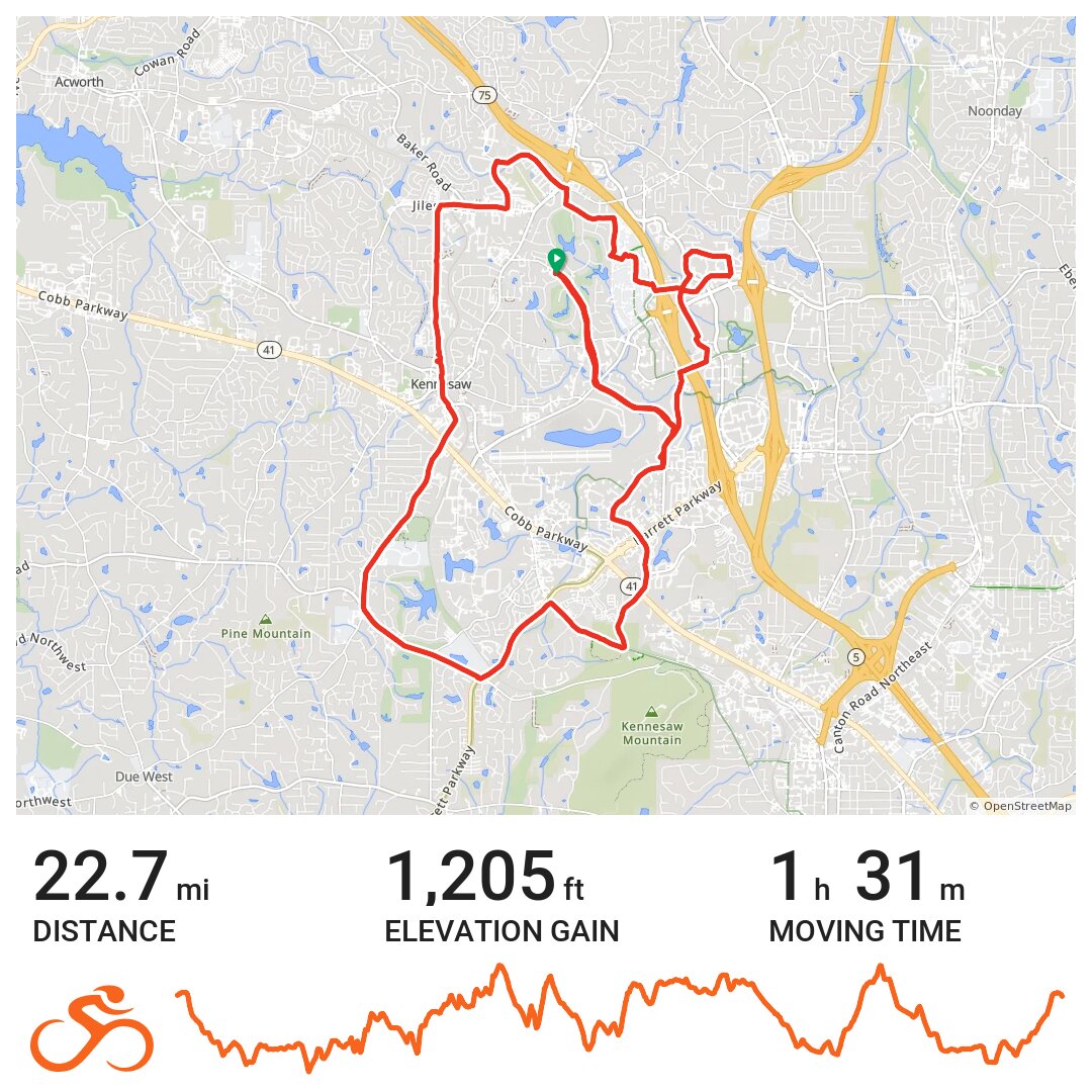 Kennesaw Cycling · Ride with GPS