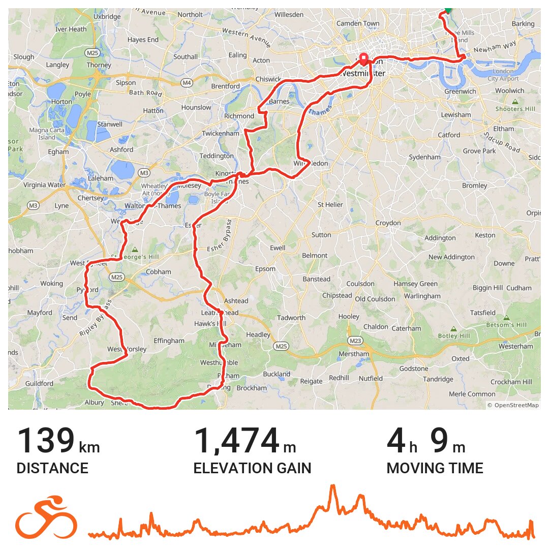 RideLondon 86 · Ride with GPS