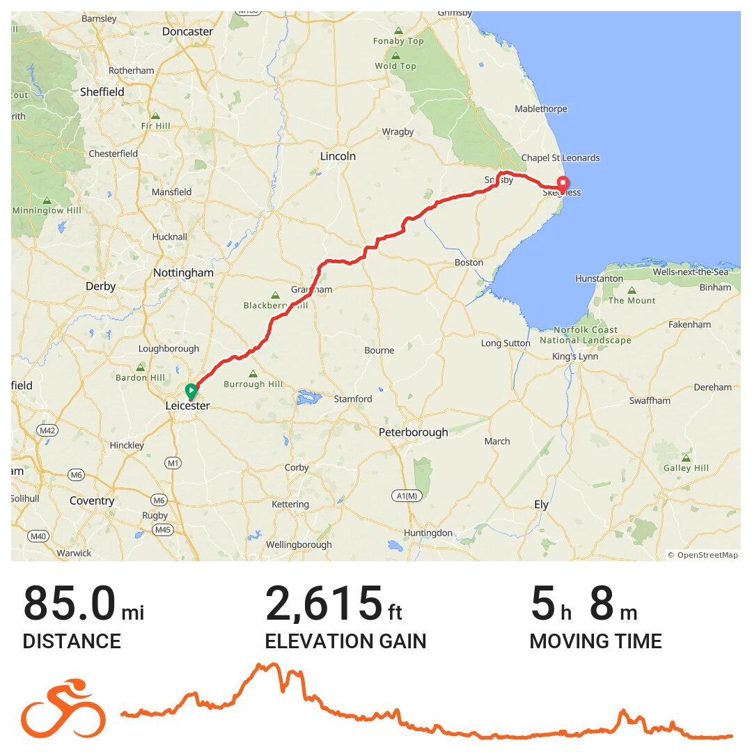 Leicester to skegness! · Ride with GPS