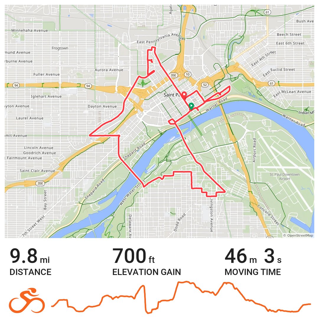 Afternoon Ride A bike ride in St. Paul, MN