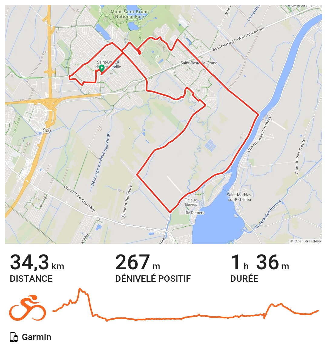 07/04/19 A bike ride in StBrunodeMontarville, Québec